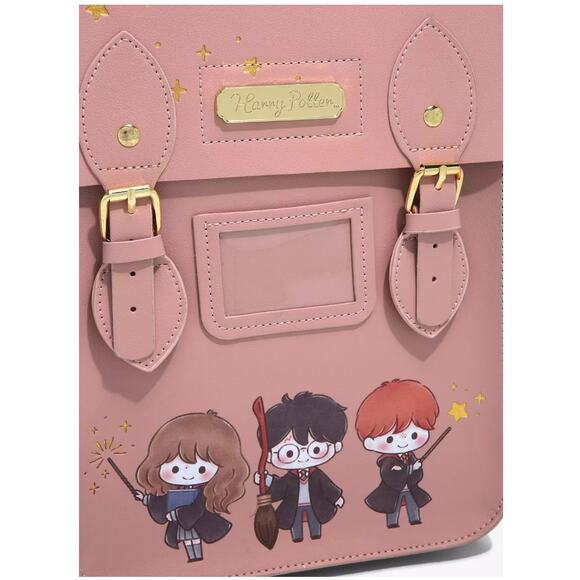 Warner Bros Wizarding World Harry Potter Chibi Trio Character Backpack Pink NWT - Picture 7 of 16